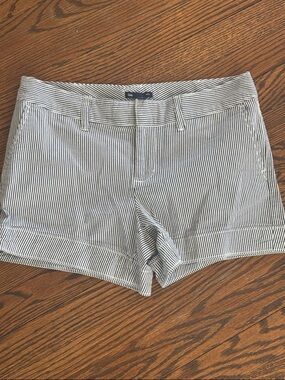 GAP Navy & White Pinstripe Cotton-Blend Women's Shorts